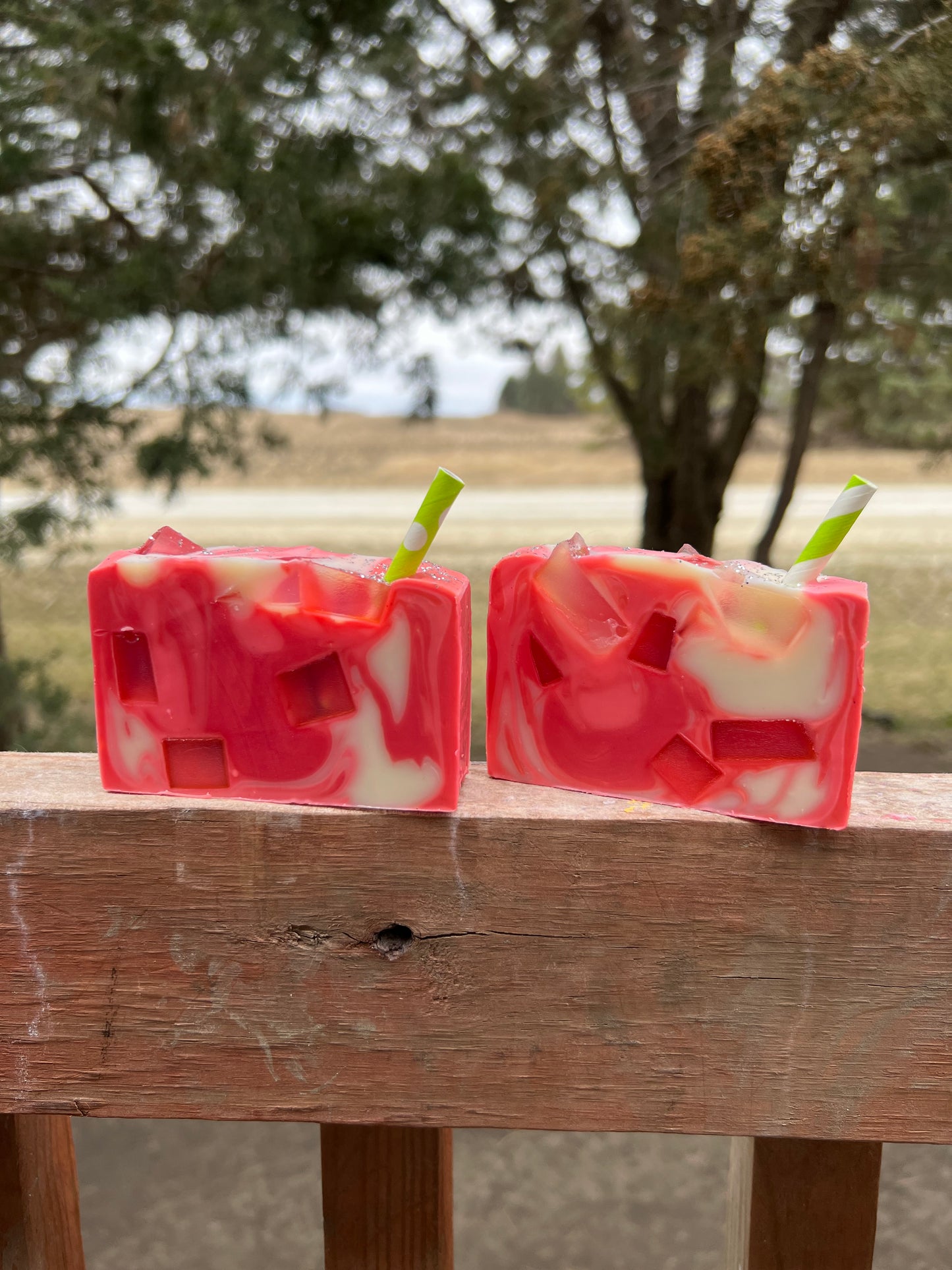 A Sip of Raspberry Mojito Soap