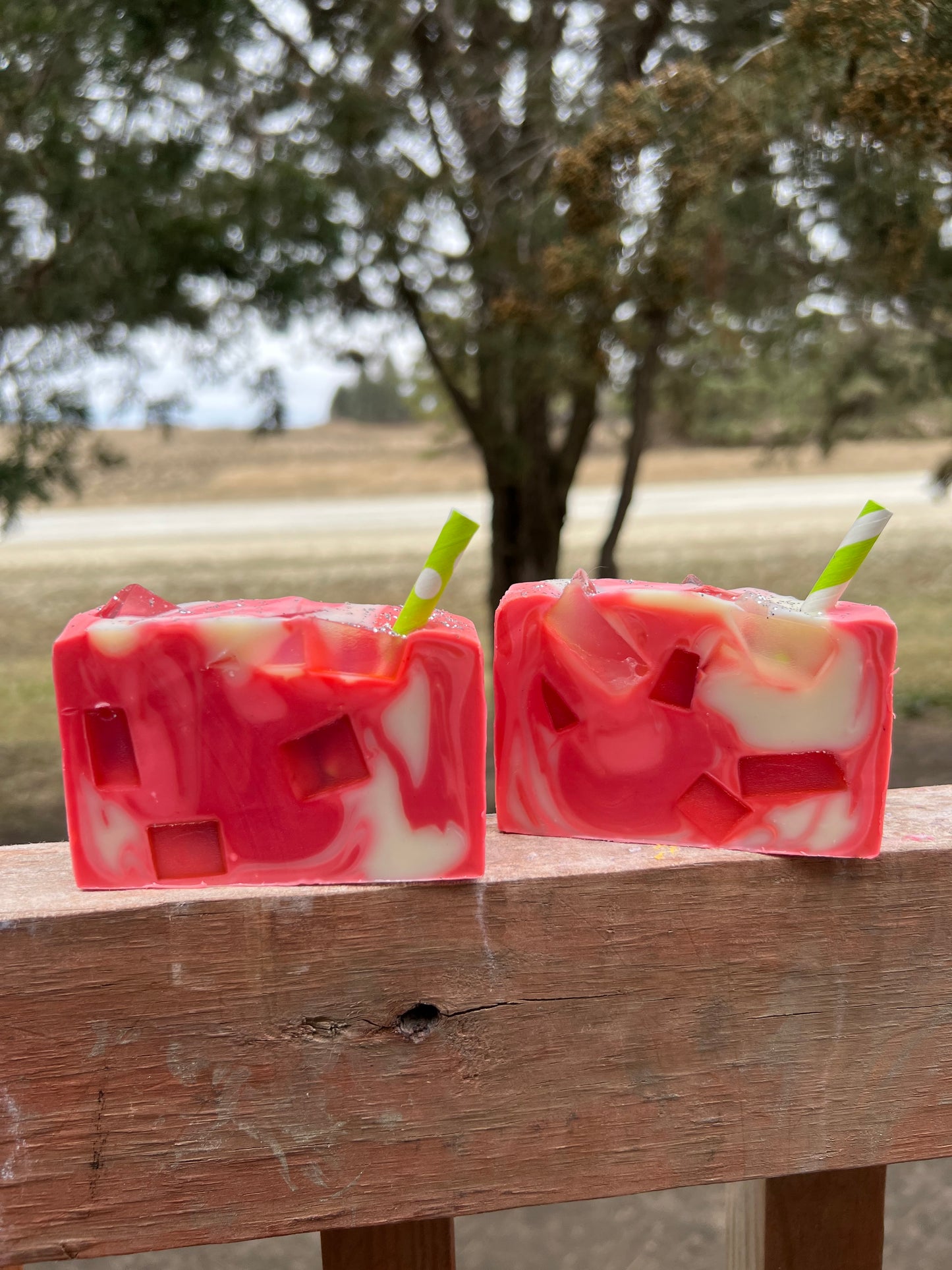 A Sip of Raspberry Mojito Soap