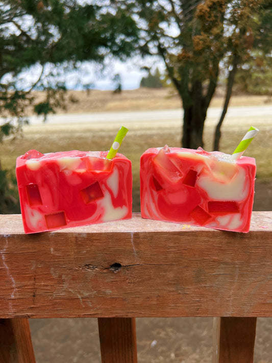 A Sip of Raspberry Mojito Soap